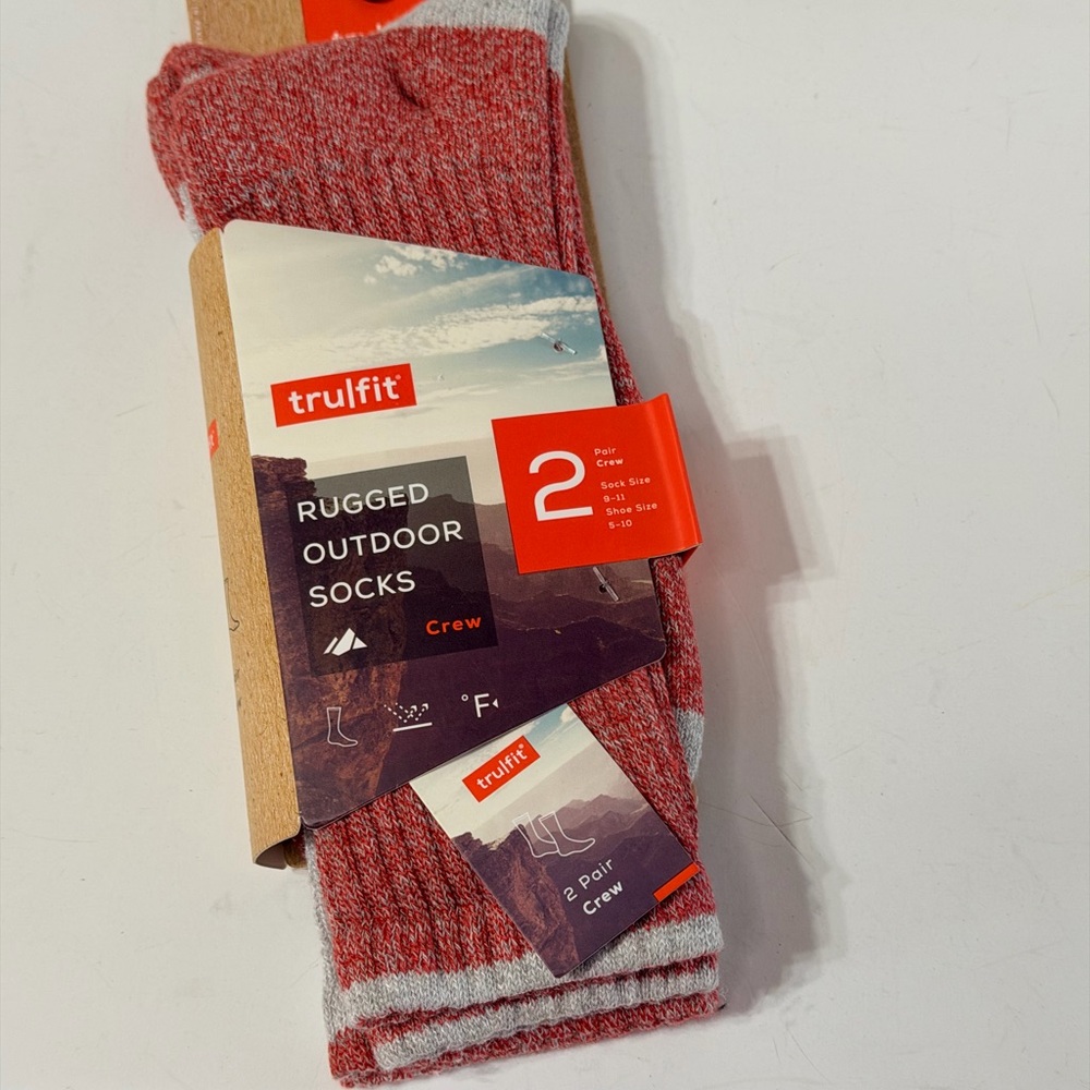Trukfit Red Heather Crew Socks - 2 Pack‎